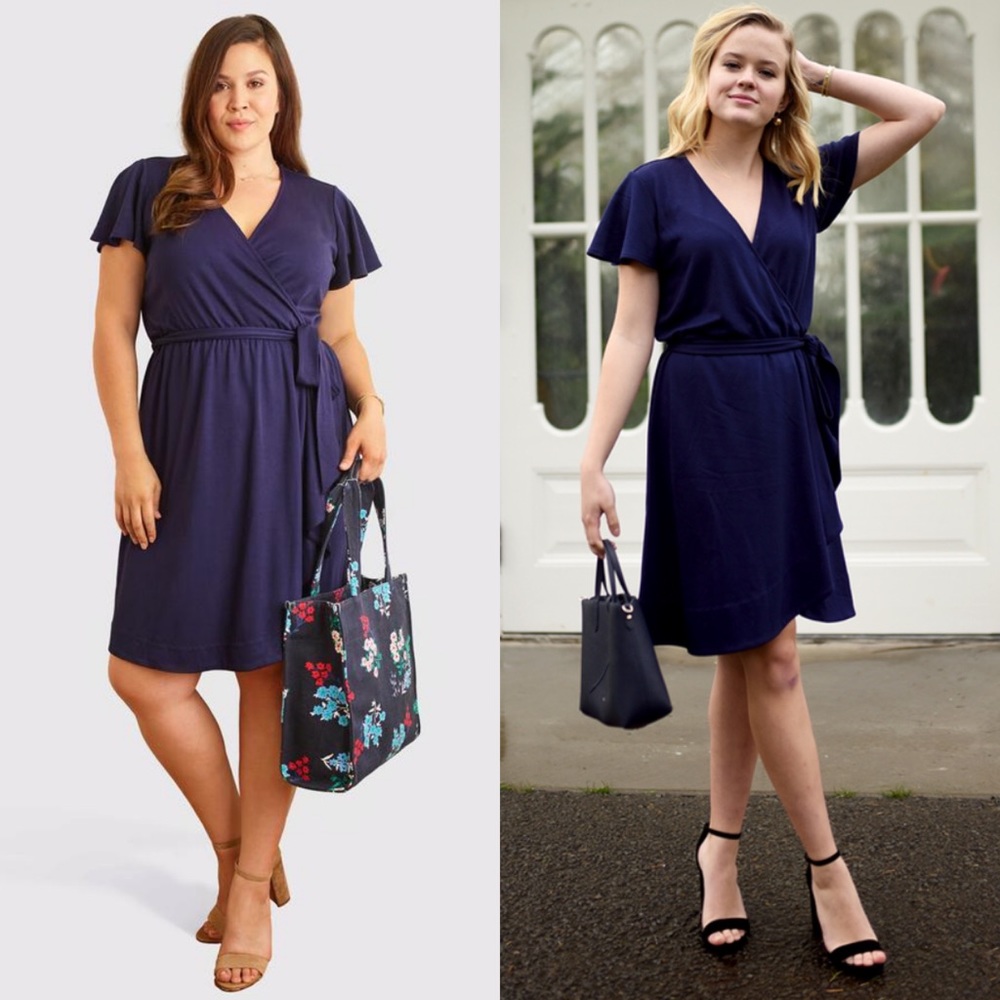 Draper James Wrap Dress in Nassau Navy